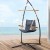 Gardeon Hammock Chair with Steel Stand, Polyester Cotton Blend, Grey, 100x60x138cm - Indoor/Outdoor Relaxation Furniture