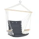Gardeon Grey Hammock Chair with Armrests - Durable Polyester Cotton, 120kg Capacity, Indoor/Outdoor, Includes Pillow