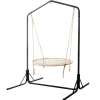 Gardeon 100cm Hammock Chair with Stand - Indoor/Outdoor Swing, 120kg Capacity, 360° Rotation, Steel Frame, Eco-Friendly Gardeon 100cm Hammock Chair with Stand - Indoor/Outdoor Swing, 120kg Capacity, 360° Rotation, Steel Frame, Eco-Friendly