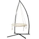 Gardeon 100cm Hammock Chair Nest with Steel Stand – Outdoor/Indoor Swing, 360° Rotation, 120kg Capacity, Cotton Blend
