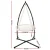 Gardeon 100cm Hammock Chair Nest with Steel Stand – Outdoor/Indoor Swing, 360° Rotation, 120kg Capacity, Cotton Blend