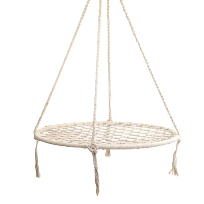 Gardeon Hammock Chair Outdoor Swing - 100cm, Cotton-Poly Blend, Holds 120kg, Ideal for Kids & Adults, No Assembly Needed