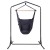 Gardeon Outdoor Hammock Chair with Stand, Polyester Cotton, 100x45x145cm, Grey, 360° Swing, Indoor/Outdoor Use