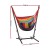 Gardeon Hammock Chair Outdoor Camping with Stand, Metal Frame, Rainbow, 124x107.5x153.5cm, Cozy Relaxation Retreat