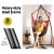 Gardeon Hammock Chair with Steel Stand, Polyester Cotton Blend, 100x45x145cm, Rainbow, Indoor/Outdoor Swing Seat