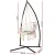 Gardeon Hammock Chair with Steel Stand, Cream Macrame, 360° Rotation, Indoor/Outdoor, Cotton-Poly Blend, 120kg Capacity