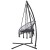 Gardeon Hammock Chair with Steel Stand, Macrame Polyester Cotton, 60cm Seat, Grey, Outdoor Swing with Tassels