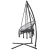 Gardeon Hammock Chair with Steel Stand, Macrame Polyester Cotton, 60cm Seat, Grey, Outdoor Swing with Tassels