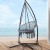 Gardeon Hammock Chair with Steel Stand, Macrame Polyester Cotton, 60cm Seat, Grey, Outdoor Swing with Tassels