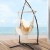 Gardeon Hammock Chair with Steel Stand, Polyester Cotton, 150x90cm, Cream, Outdoor/Indoor, Durable & Easy Install