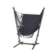 Gardeon Hammock Chair with Stand, Metal Frame, 150x90cm, Grey, Indoor/Outdoor Use, Cozy Polyester-Cotton Blend