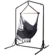 Gardeon Outdoor Hammock Chair with Stand, Polyester Cotton, 150x90cm, Grey, Weather-Resistant, Indoor/Outdoor Use