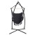 Gardeon Hammock Chair with Steel Stand, Polyester Cotton, 150x90cm, Grey, Indoor/Outdoor, 360° Rotation, 120kg Capacity