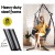 Gardeon Hammock Chair with Steel Stand, Polyester Cotton, 150x90cm, Grey, Indoor/Outdoor, 360° Rotation, 120kg Capacity