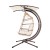 Gardeon Outdoor Double Egg Swing Chair, Handcrafted Wicker Pod with Canopy, 2-Seater, UV-Resistant, Latte Finish