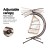 Gardeon Outdoor Double Egg Swing Chair, Handcrafted Wicker Pod with Canopy, 2-Seater, UV-Resistant, Latte Finish