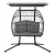 Gardeon Double Hanging Egg Swing Chair with Canopy, Hand-Woven Wicker, Steel Frame, 2-Seater, UV Resistant, Grey Gardeon Double Hanging Egg Swing Chair with Canopy, Hand-Woven Wicker, Steel Frame, 2-Seater, UV Resistant, Grey