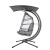 Gardeon Double Hanging Egg Swing Chair with Canopy, Hand-Woven Wicker, Steel Frame, 2-Seater, UV Resistant, Grey