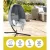 Gardeon Grey Outdoor Foldable Egg Swing Chair with 360° Rotation, UV-Resistant Canopy, and Plush Cushion, 150kg Capacity