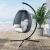 Gardeon Grey Outdoor Foldable Egg Swing Chair with 360° Rotation, UV-Resistant Canopy, and Plush Cushion, 150kg Capacity