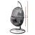 Gardeon Outdoor Egg Swing Chair - Black Wicker Rattan Pod with Stand, 360° Rotatable, 150kg Capacity, Removable Cushion