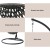 Gardeon Outdoor Egg Swing Chair - Black Wicker Rattan Pod with Stand, 360° Rotatable, 150kg Capacity, Removable Cushion