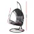 Gardeon Outdoor Wicker Egg Swing Chair with Stand, Anti-Rust Frame, Black, 150kg Capacity, All-Weather Design