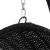 Gardeon Outdoor Wicker Egg Swing Chair with Stand, Anti-Rust Frame, Black, 150kg Capacity, All-Weather Design