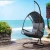 Gardeon Outdoor Wicker Egg Swing Chair with Stand, Anti-Rust Frame, Black, 150kg Capacity, All-Weather Design