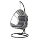 Gardeon Light Grey Outdoor Egg Swing Chair, Wicker Pod with Stand & Armrest – Durable, UV-Resistant, 150kg Capacity