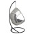 Gardeon Light Grey Outdoor Egg Swing Chair, Wicker Pod with Stand & Armrest – Durable, UV-Resistant, 150kg Capacity
