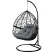 Gardeon Outdoor Egg Swing Chair - Handcrafted Wicker Rattan, 360° Rotatable, Grey, 150kg Capacity, UV-Resistant Cushion