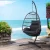 Gardeon Outdoor Egg Swing Chair - Grey Resin Wicker, 195cm Anti-Rust Frame, Plush Cushions, Foldable Pod Stand Included