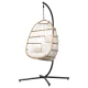Gardeon Outdoor Egg Swing Chair - Handcrafted Resin Wicker, Foldable Pod Stand, Anti-Rust Frame, 150kg Capacity, Yellow