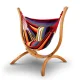 Gardeon Timber Hammock Chair with Wooden Stand - Outdoor Furniture, Durable Larch Wood, Cotton-Poly Blend, 160x107x143cm Gardeon Timber Hammock Chair with Wooden Stand - Outdoor Furniture, Durable Larch Wood, Cotton-Poly Blend, 160x107x143cm