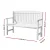 Gardeon 2-Seater Outdoor Wooden Garden Bench - White Fir Wood, Weather-Resistant, 300kg Capacity, Elegant Jali Design