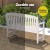 Gardeon 2-Seater Outdoor Wooden Garden Bench - White Fir Wood, Weather-Resistant, 300kg Capacity, Elegant Jali Design