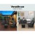 Gardeon 4-Piece Rattan Outdoor Sofa Set with UV-Resistant Wicker, Steel Frame, Cushions, and Tempered Glass Table