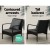 Gardeon 4-Piece Rattan Outdoor Sofa Set with UV-Resistant Wicker, Steel Frame, Cushions, and Tempered Glass Table