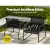 Gardeon Outdoor Sofa Set - 4-Piece Lounge with Tempered Glass Table, Weather-Resistant Textilene, Steel Frame, Black Gardeon Outdoor Sofa Set - 4-Piece Lounge with Tempered Glass Table, Weather-Resistant Textilene, Steel Frame, Black