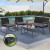 Gardeon 4-Piece Black Rattan Outdoor Sofa Set with Storage Cover, Tempered Glass Table, and Washable Cushions