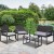 Gardeon 4-Piece Outdoor Rattan Sofa Set with Glass Table - UV-Resistant, Washable Cushions, Black, Easy Assembly Gardeon 4-Piece Outdoor Rattan Sofa Set with Glass Table - UV-Resistant, Washable Cushions, Black, Easy Assembly