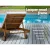 Gardeon 2x Wooden Sun Lounger with Wheels - Adjustable Fir Wood Day Bed, UV-Resistant, White Cushions, 195cm x 68cm x