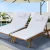 Gardeon 2x Wooden Sun Lounger with Wheels - Adjustable Fir Wood Day Bed, UV-Resistant, White Cushions, 195cm x 68cm x