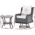 Gardeon 3PC Grey Wicker Bistro Set: Swivel Chairs & Table, UV-Resistant Cushions, Steel Frame, Indoor/Outdoor Use