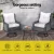 Gardeon 3PC Grey Wicker Bistro Set: Swivel Chairs & Table, UV-Resistant Cushions, Steel Frame, Indoor/Outdoor Use