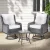 Gardeon 3PC Grey Wicker Bistro Set: Swivel Chairs & Table, UV-Resistant Cushions, Steel Frame, Indoor/Outdoor Use