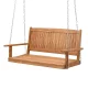 Gardeon Wooden Porch Swing Chair, 2-Seater, Teak Finish, 300kg Capacity, Indoor/Outdoor Use, Easy Assembly, 119x65x55cm