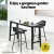 Gardeon 2PC Outdoor Bar Stools - UV-Resistant Polypropylene Seat, Metal Frame, Adjustable Feet, 100cm Height, Black