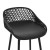Gardeon 4-Piece Outdoor Bar Stools - UV-Resistant Polypropylene Seats, Metal Frame, Adjustable Feet - Black, 100cm High